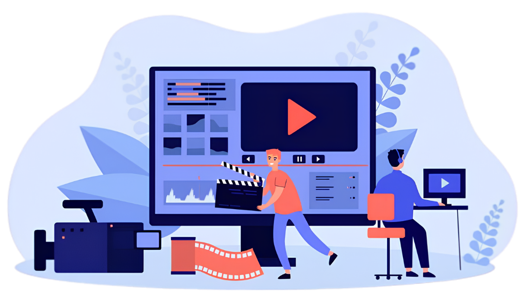 Corporate video production and interview setup