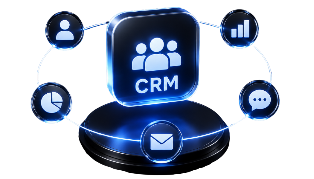 CRM dashboard and sales pipeline interface