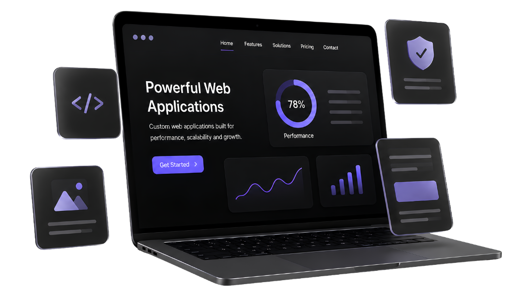 Web application interface and dashboard development